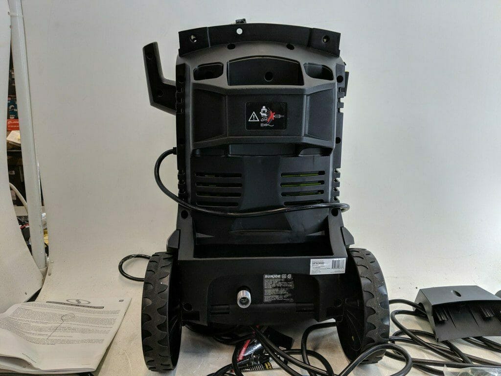 Sun Joe SPX3000 Pressure Washer Review back